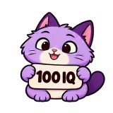 100 IQ · Drama Cat sticker from Chat Signs
