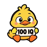 100 IQ · Office Duck sticker from Chat Signs