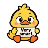 Very smart · Office Duck sticker from Chat Signs