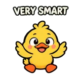 Very smart · Office Duck sticker from Chat Signs