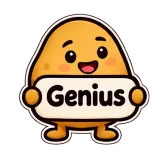 Genius · Potato sticker from Chat Signs