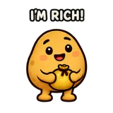 Rich · Potato sticker from Chat Signs