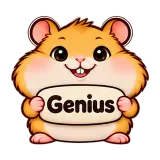 Genius · Snack Hamster sticker from Chat Signs
