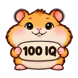 100 IQ · Snack Hamster sticker from Chat Signs