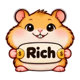 Rich · Snack Hamster sticker from Chat Signs