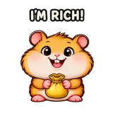 Rich · Snack Hamster sticker from Chat Signs
