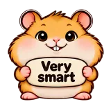 Very smart · Snack Hamster sticker from Chat Signs