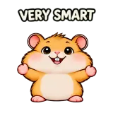 Very smart · Snack Hamster sticker from Chat Signs