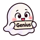 Genius · Soft Ghost sticker from Chat Signs