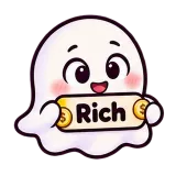 Rich · Soft Ghost sticker from Chat Signs