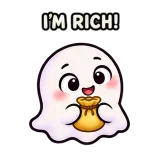 Rich · Soft Ghost sticker from Chat Signs