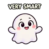 Very smart · Soft Ghost sticker from Chat Signs