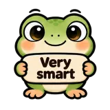 Very smart · Tiny Frog sticker from Chat Signs