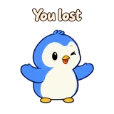 You lost · Awkward Penguin sticker from Chat Reactions