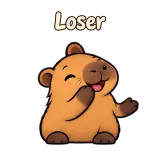 Loser · Capybara sticker from Chat Reactions