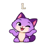 L · Drama Cat sticker from Chat Reactions