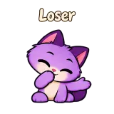 Loser · Drama Cat sticker from Chat Reactions