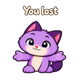 You lost · Drama Cat sticker from Chat Reactions
