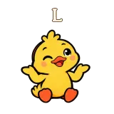 L · Office Duck sticker from Chat Reactions