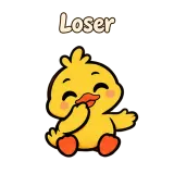 Loser · Office Duck sticker from Chat Reactions