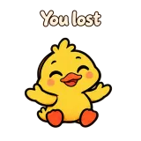 You lost · Office Duck sticker from Chat Reactions
