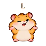 L · Snack Hamster sticker from Chat Reactions
