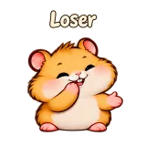 Loser · Snack Hamster sticker from Chat Reactions