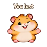 You lost · Snack Hamster sticker from Chat Reactions