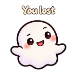 You lost · Soft Ghost sticker from Chat Reactions