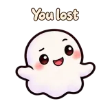 You lost · Soft Ghost sticker from Chat Reactions