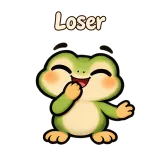 Loser · Tiny Frog sticker from Chat Reactions