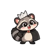 Raccoon Villain Reveal sticker from Trending Picks