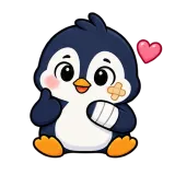 All Patched Up · Awkward Penguin sticker from Express Yourself