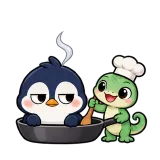 You Are Cooked · Awkward Penguin sticker from Express Yourself