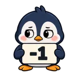 -1 · Awkward Penguin sticker from Chat Signs