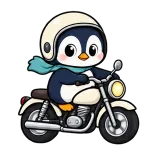 Motorbike Ride · Awkward Penguin sticker from On the Go