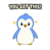 PUSH! · Awkward Penguin sticker from Chat Signs