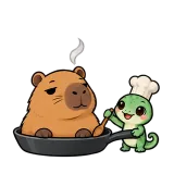 You Are Cooked · Capybara sticker from Express Yourself