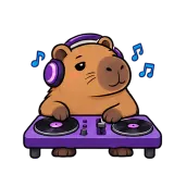 DJ Time · Capybara sticker from Express Yourself