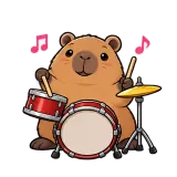 Drum Beat · Capybara sticker from Express Yourself