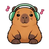 Headphone Vibes · Capybara sticker from Express Yourself