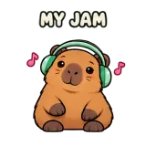 Headphone Vibes · Capybara sticker from Express Yourself