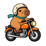 Motorbike Ride · Capybara sticker from On the Go