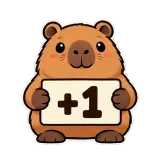 +1 · Capybara sticker from Chat Signs