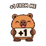 +1 · Capybara sticker from Chat Signs