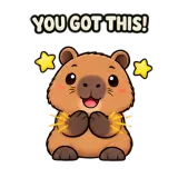 PUSH! · Capybara sticker from Chat Signs