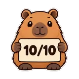 10/10 · Capybara sticker from Chat Signs