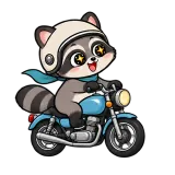 Motorbike Ride · Chaos Raccoon sticker from On the Go