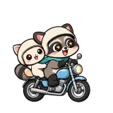 Motorbike Together · Chaos Raccoon sticker from On the Go