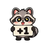 +1 · Chaos Raccoon sticker from Chat Signs